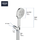 Grohe 26604En0 Rainshower Smartactive Hand Shower Set Brushed Nickel