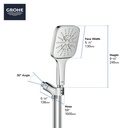 Grohe 26605En0 Rainshower Smartactive Handshower Square Brushed Nickel