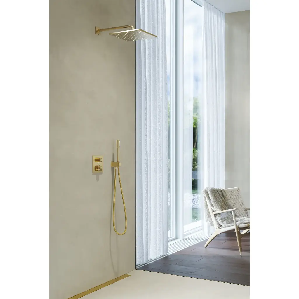 Grohe 26632GN0 15" Square Shower Arm Brushed Cool Sunrise