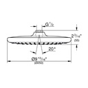 Grohe 26715EN0 Tempesta 250 Showerhead - Round, 1.75Gpm Grohe Brushed Nickel