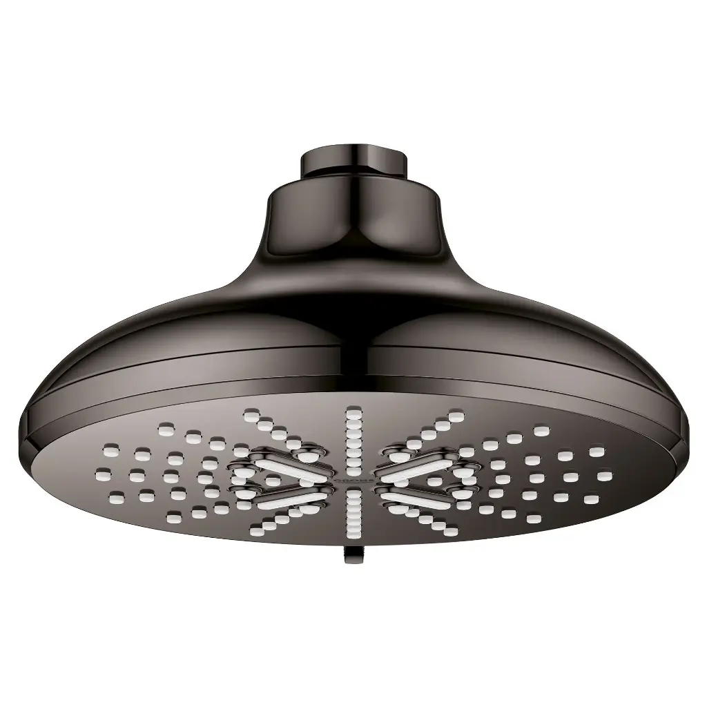 Grohe 26789A00 Shower Head 6-1/2" 3 Sprays 1.75Gpm Hard Graphite
