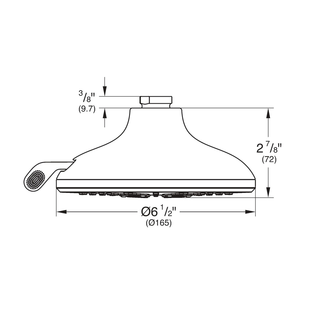Grohe 26789EN0 Shower Head 6-1/2" 3 Sprays 1.75Gpm Brushed Nickel