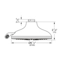 Grohe 26789GN0 Shower Head 6-1/2" 3 Sprays 1.75Gpm Brushed Cool Sunrise