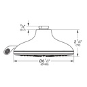Grohe 267972430 Shower Head 6-1/2" 3 Sprays 1.75Gpm Matte Black
