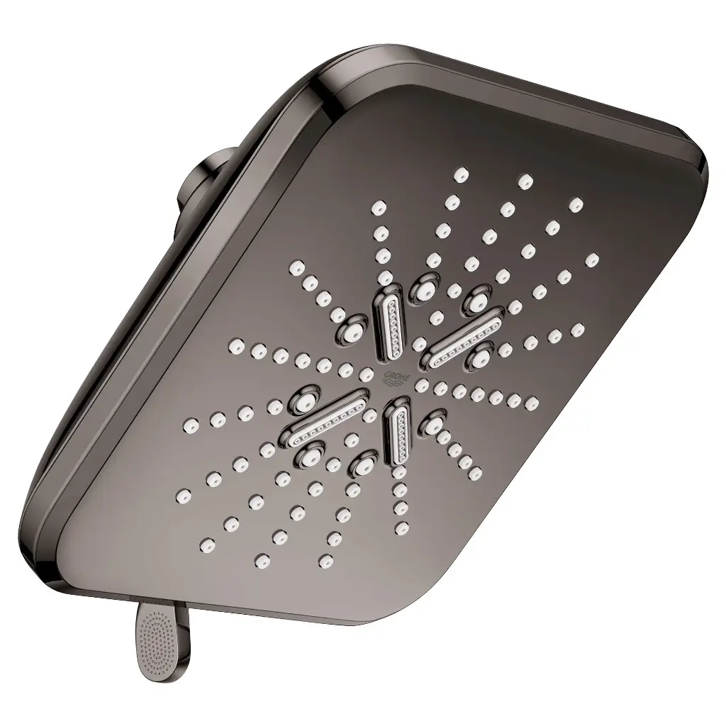 Grohe 26797A00 Shower Head 6-1/2" 3 Sprays 1.75Gpm Hard Graphite