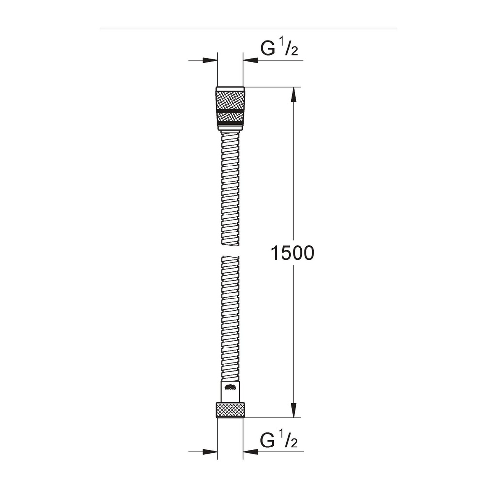 Grohe 269942430 59” Twist-Free Shower Hose Matte Black