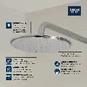 Grohe 27814Gn1 210 Shower Head 8" 1 Spray 6.6 L/Min (1.75 Gpm) Brushed Cool Sunrise