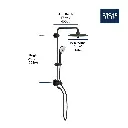 Grohe 27867001 Retro-Fit 260 Shower System & Div 9,5 Us Chrome