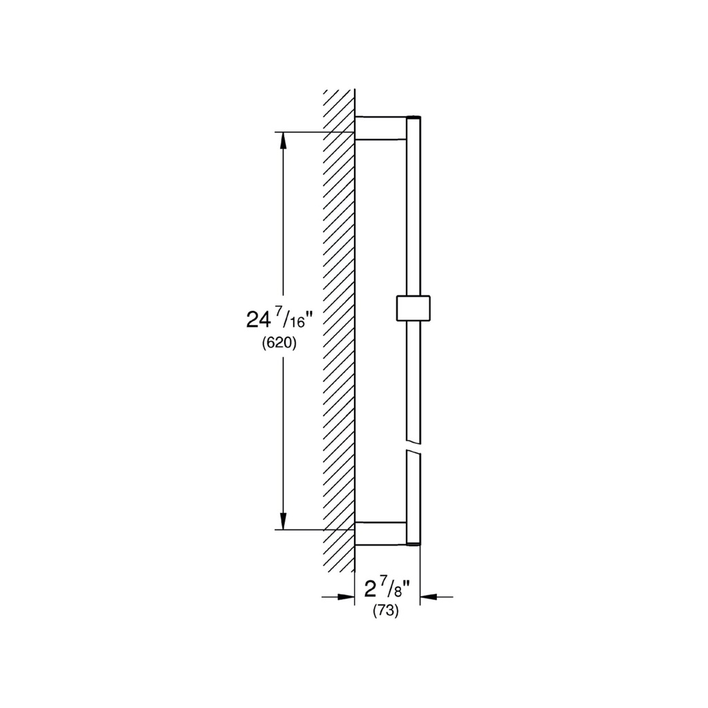 Grohe 278922430 24" Shower Slide Bar Matte Black