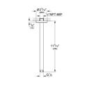 Grohe 28492A00 12 Ceiling Shower Arm Hard Graphite