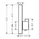 Hansgrohe 15763671 Hg Showerselect E Thermostatic Trim 2 Function, Square Matte Black