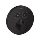 Hansgrohe 15743671 Hg Showerselect E Thermostatic Trim 2 Function, Round Matte Black