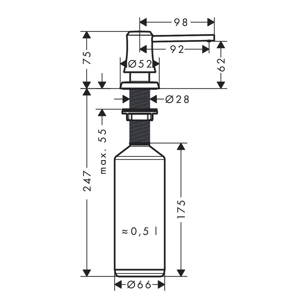 Hansgrohe 04796000 Soap/Lotion Dispenser