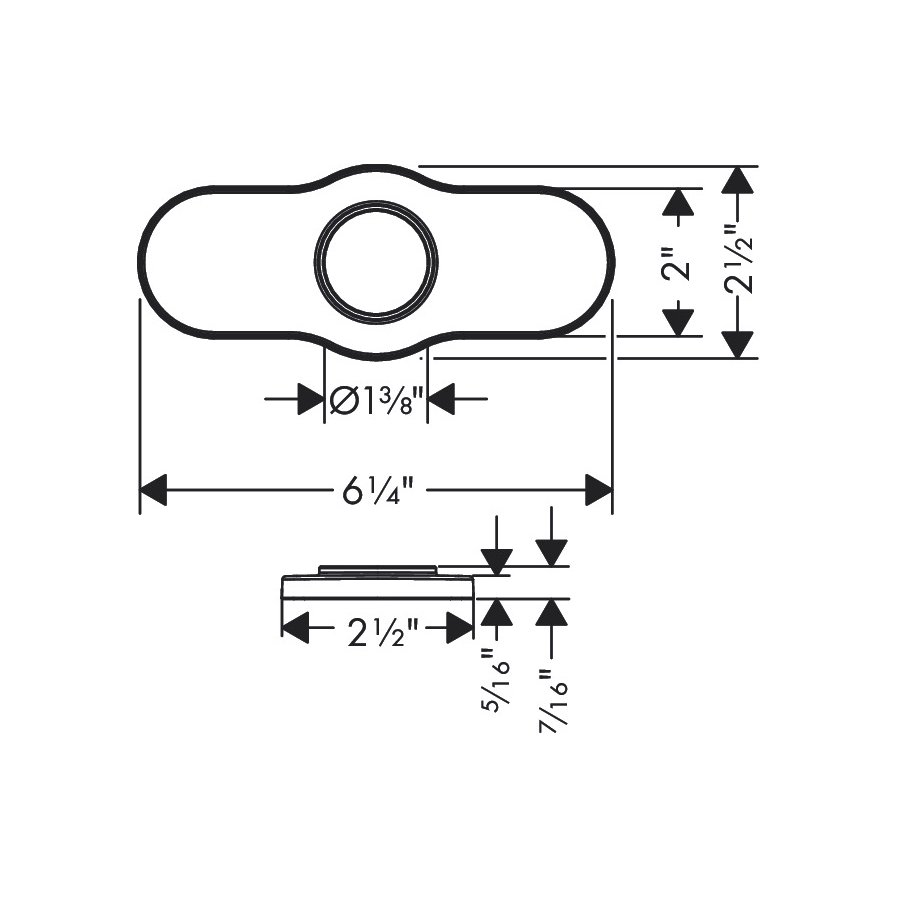 Hansgrohe 04778000 Base Plate For Kitchen Faucets