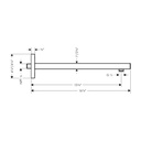 Hansgrohe 04731140 Shower Arm 15" (For Raindance E 300) Brushed Bronze