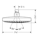 Hansgrohe 04388340 Croma Select S 180 2-Jet Overhead Shower, 1.8 Gpm