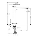 Hansgrohe 71717341 Talis E Basin Mixer 240 Without Pop Up Waste Set