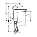 Hansgrohe 71710341 Talis E Basin Mixer 110 With Pop Up Waste Set - Brushed Black Chrome