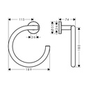 Hansgrohe 41724000 Logis Universal Towel Ring