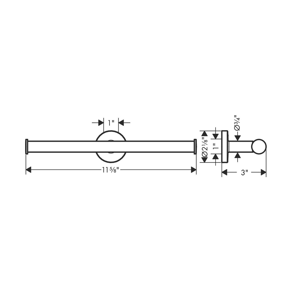 Hansgrohe 41717000 Logis Universal Spare Roll Holder Chrome