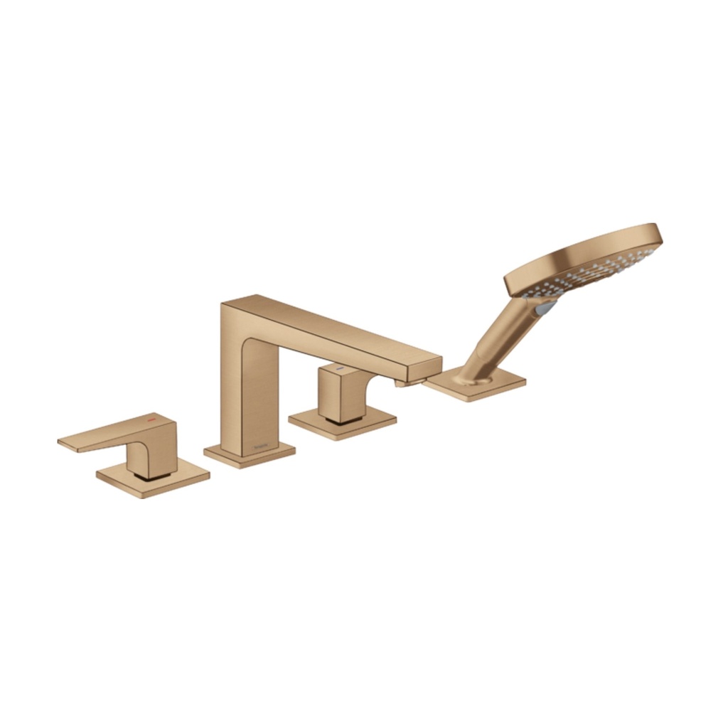 Hansgrohe 32557141 4-Hole Roman Tub Set Trim With Lever Handles