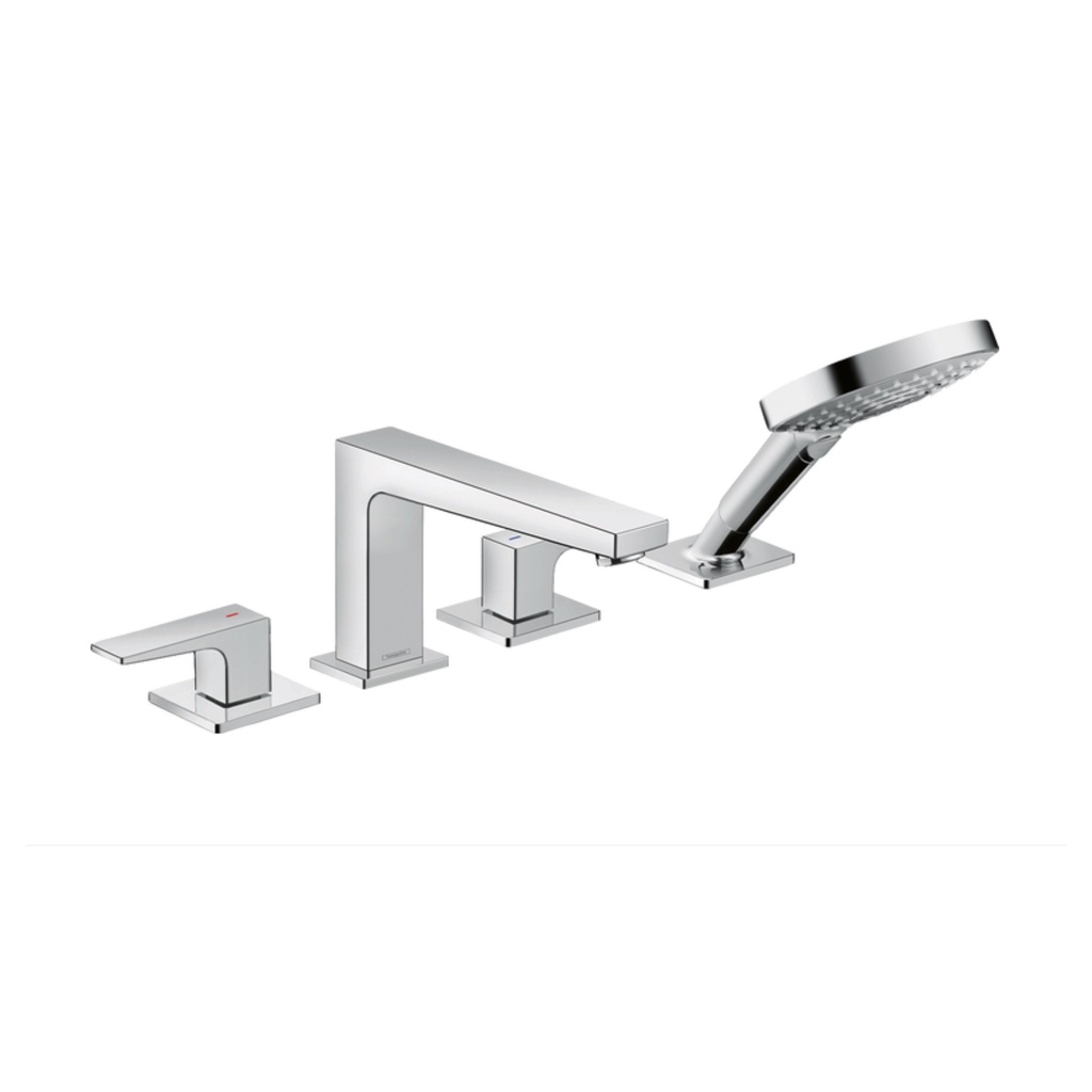 Hansgrohe 32557001 4-Hole Roman Tub Set Trim With Lever Handles