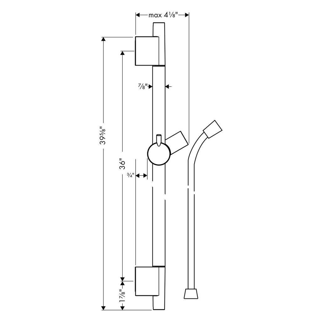 Hansgrohe 28631340 Unica 'S Puro 900 Mm