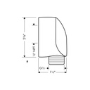 Hansgrohe 27458703 Wall Outlet W/ Vacuum Breaker
