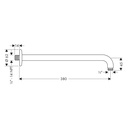 Hansgrohe 27413141 Showerarm 15 Brushed Bronze