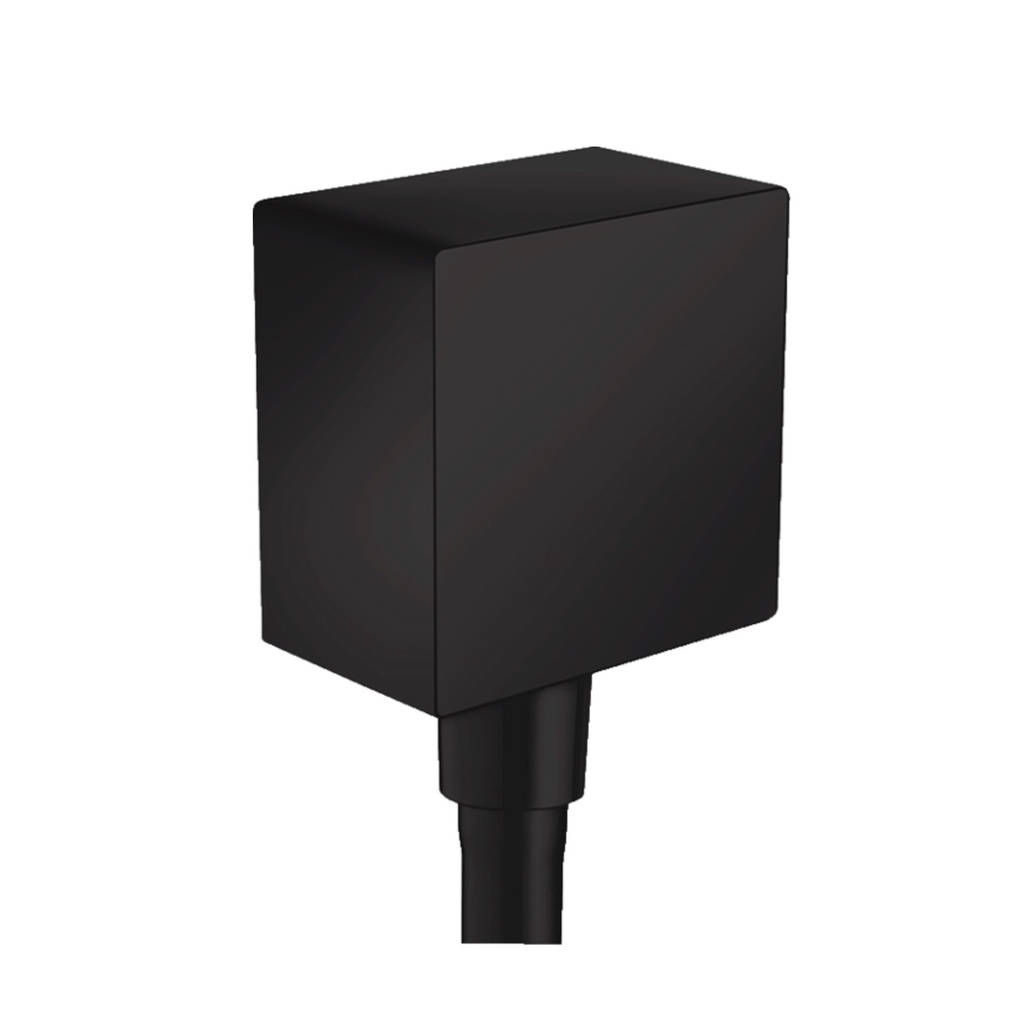 Hansgrohe 26455671 Square Wall Outlet With Check Valves - Matte Black