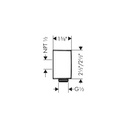 Hansgrohe 26455141 Square Wall Outlet With Check Valves Brushed Bronze