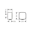 Hansgrohe 36731821 Axor Softcube Wall Outlet With Check Valves