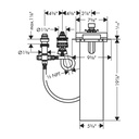 Hansgrohe 15487181 Rough, 3-Hole Roman Tub Set With Single Handle