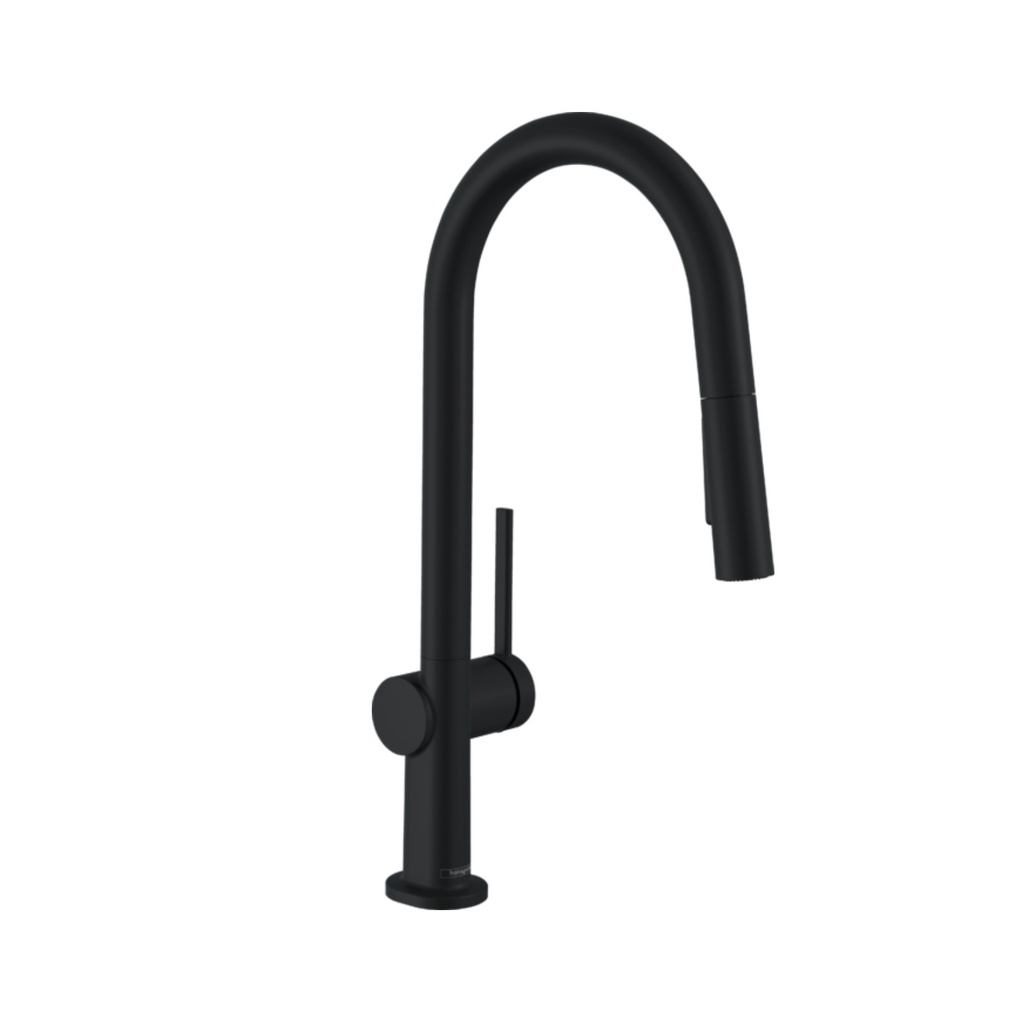 Hansgrohe 72846671 Single Handle A-Shaped Pull-Down Kitchen Faucet Matte Black