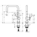 Hansgrohe 72806671 Single Handle U-Shaped Kitchen Faucet