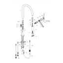Hansgrohe 72800831 Single Handle O-Shaped Pull-Down Kitchen Faucet