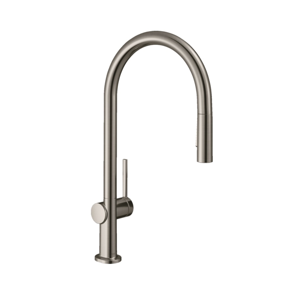 Hansgrohe 72800801 Talis N HighArc O-Style Pull-Down Kitchen Faucet Steel Optic