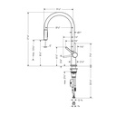 Hansgrohe 72800671 Talis N HighArc Kitchen Faucet, O-Style 2-Spray Pull-Down Matte Black