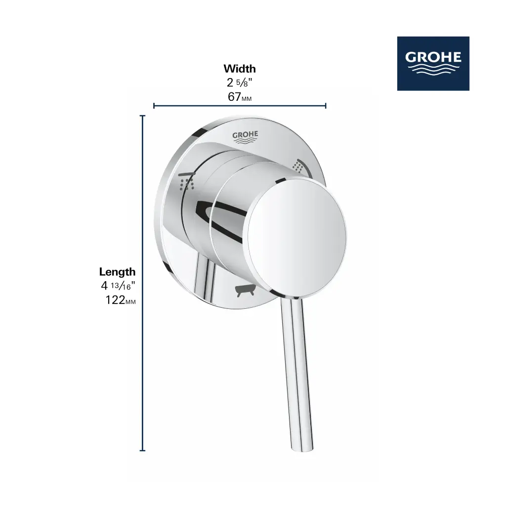 Grohe 29106Gn1 3-Way Diverter Trim Brushed Cool Sunrise