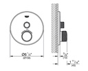 Grohe 291362430 Grohtherm Smartcontrol Single Function Thermostatic Trim Matte Black