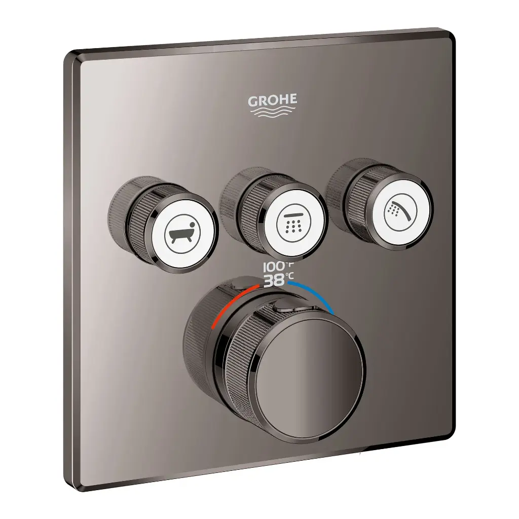 Grohe 29142A00 Triple Function Thermostatic Valve Trim Hard Graphite