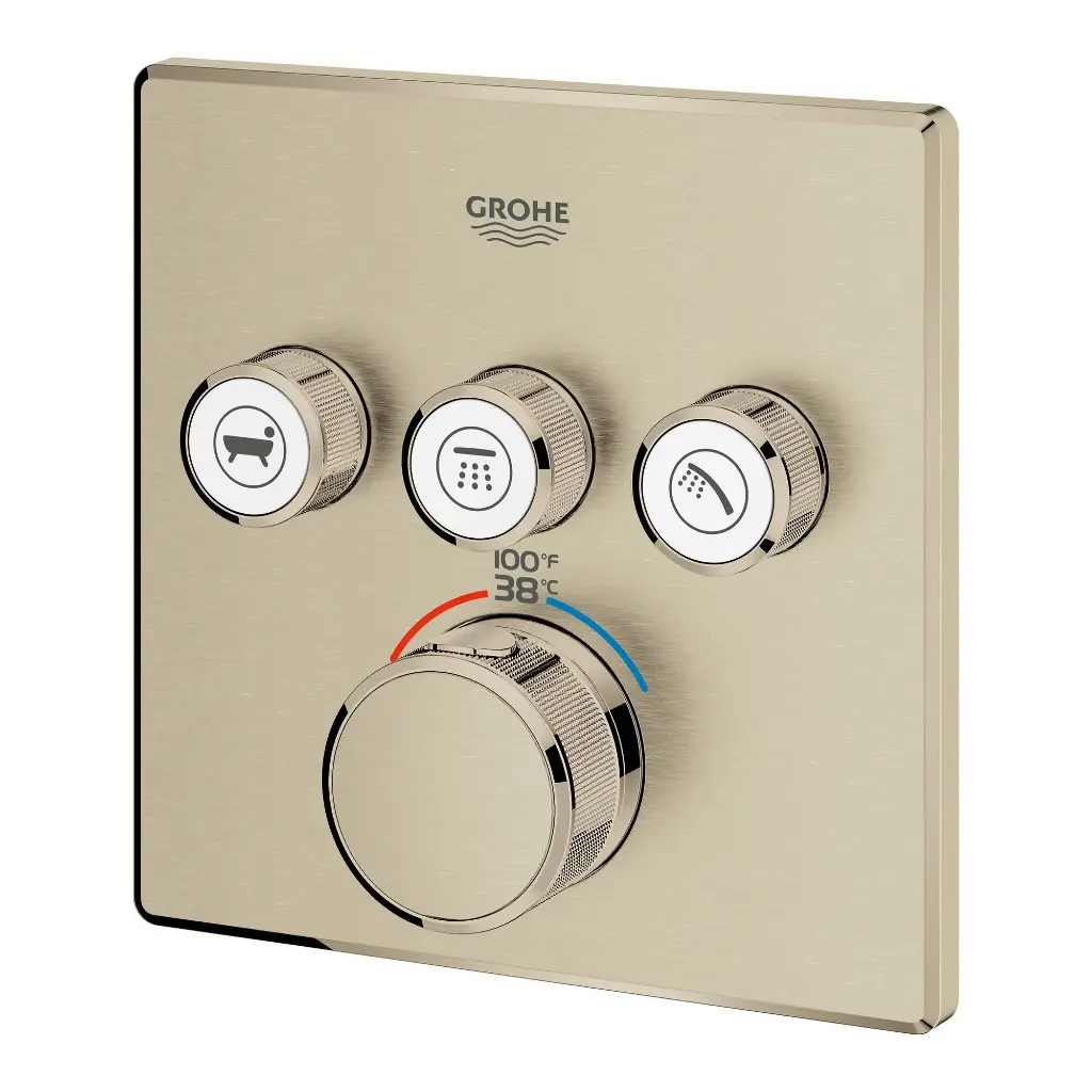 Grohe 29142EN0 Triple Function Thermostatic Valve Trim Brushed Nickel