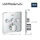 Grohe 29142GN0 Triple Function Thermostatic Valve Trim Brushed Cool Sunrise
