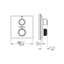 Grohe 29177Gn1 Single Function 2-Handle Thermostatic Valve Trim Brushed Cool Sunrise