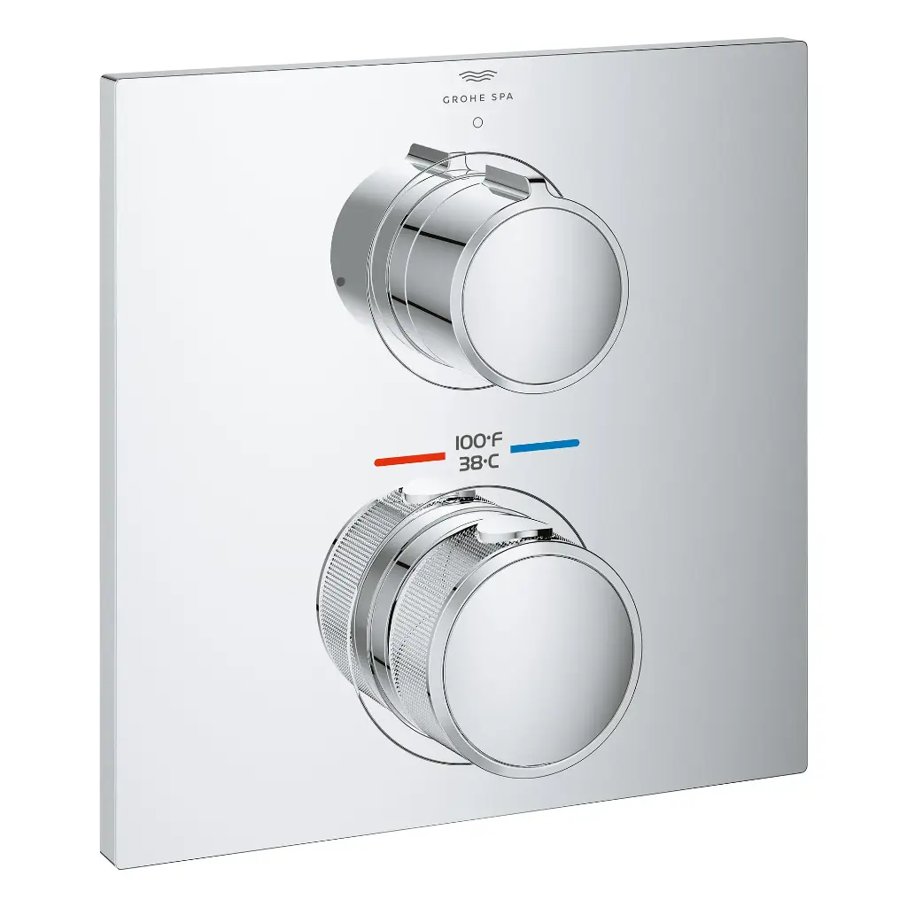 Grohe 29178001 Dual Function 2-Handle Thermostatic Valve Trim Chrome