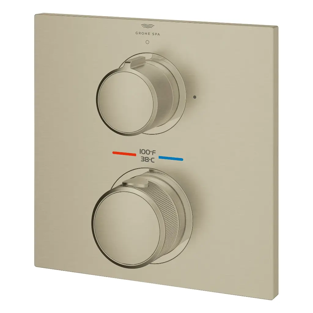 Grohe 29178En1 Dual Function 2-Handle Thermostatic Valve Trim Brushed Nickel