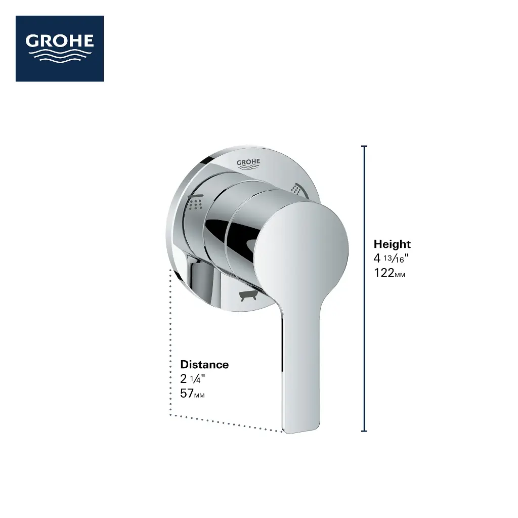 Grohe 292152431 3-Way Diverter Trim Matte Black