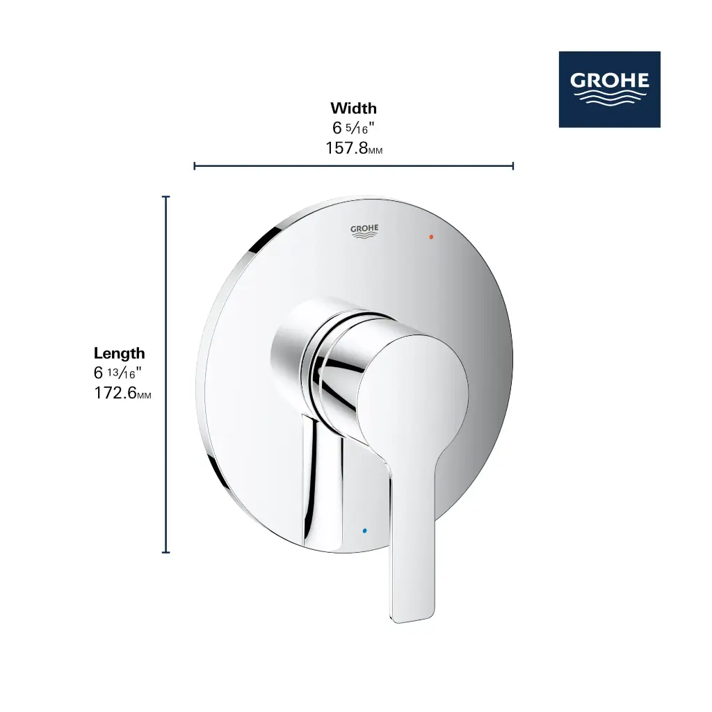 Grohe 29330GN0 Pressure Balance Valve Trim With Cartridge Brushed Cool Sunrise