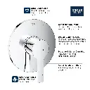 Grohe 29330GN0 Pressure Balance Valve Trim With Cartridge Brushed Cool Sunrise