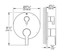 Grohe 29421A00 Lineare PBV Trim W 2-Way Div Us Hard Graphite